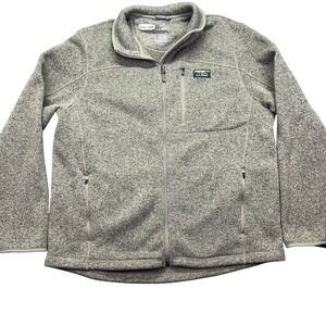 LL Bean Sweater‎ Fleece Jacket Full Zip Outdoor Warm Layering XL Grunge Boho